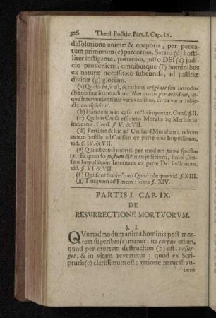 Partis I. Cap. IX. De Resvrrectione Mortvorvm.