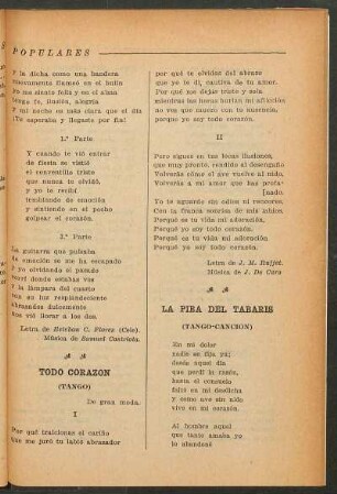 Todo corazón : (Tango)