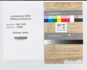Entnazifizierung Maria Kuhnen, geb. 02.01.1890 (Metzger)