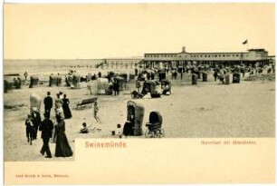Swinemünde. Herrenbad mit Strandleben