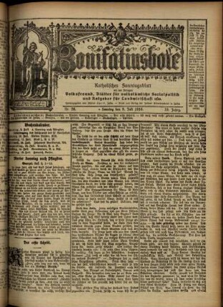 Erste Ausgabe vom Sonntag, den 09. Juli 1916.