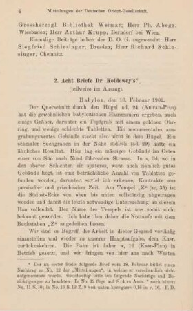 2. Acht Briefe Dr. Koldewey's