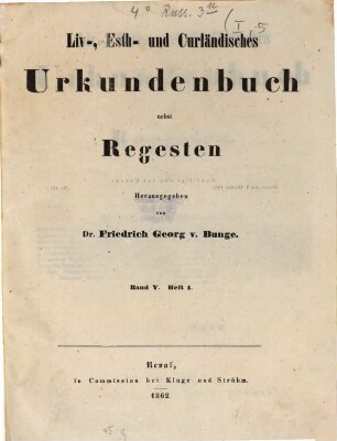 Liv-, est- und kurländisches Urkundenbuch : nebst Regesten, [1. Abteilung]. 1414-1423
