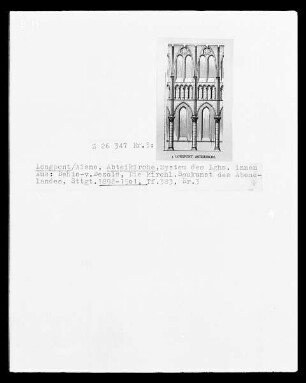 Longpont: Abteikirche Notre-Dame, Aufriss Langhaussystem