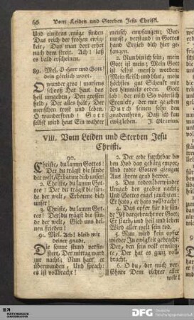 VIII. Vom Leiden und Sterben Jesu Christi.