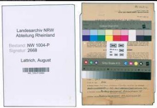 Entnazifizierung August Lattrich , geb. 05.12.1889 (Amgestellter)