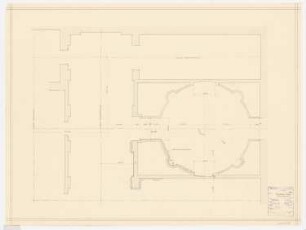 Schloss Posen, Posen Umbau: Grundriss Runder Saal 1. OG 1:50