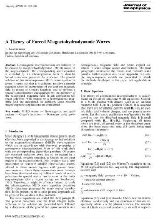 A theory of forced magnetohydrodynamic waves