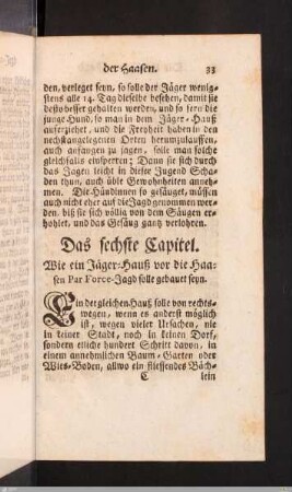 Das sechste Kapitel.