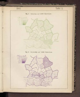 Tafel 2. 1902. Fig. I. Geburten auf 1000 Einwohner.