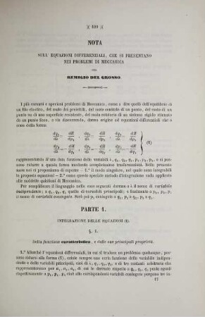 Sull'equazioni differenziali, che si presentano nei problemi di meccanica.