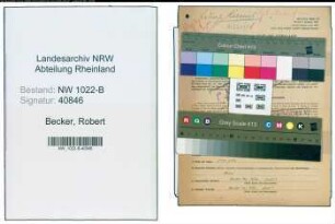 Entnazifizierung Robert Becker , geb. 04.02.1920 ()