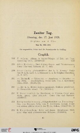 Zweiter Tag: Dienstag, den 17. Juni 1928 (Nr. 228-519)