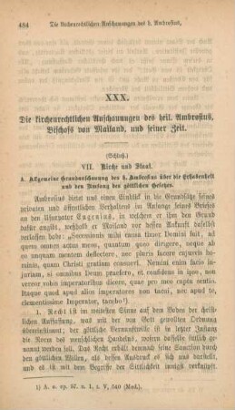 484-511 Die kirchenrechtlichen Anschauungen des heiligen Ambrosius, Bischofs von Mailand, und seiner Zeit : Schluß