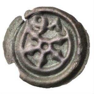 Fundmünze, Hohlpfennig, Scherf (Hohlscherf), 1491?