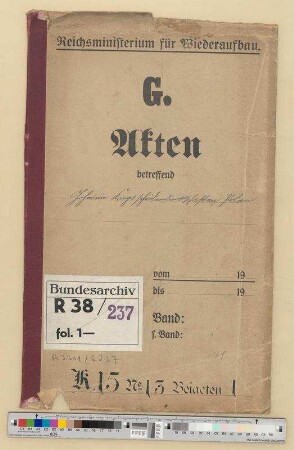 Geheime Denkschriften der Reichsentschädigungskommission betr. Kriegsschäden im Generalgouvernement Warschau (Sammlung)