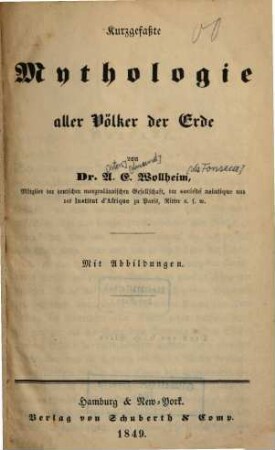 Kurzgefasste Mythologie aller Völker der Erde