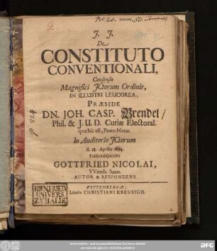 De Constituto Conventionali