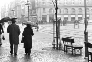 Regenwetter in der Innenstadt