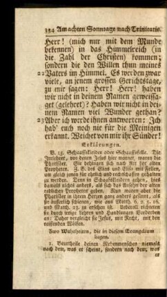 Evangelium am achten Sonntage nach Trinitatis