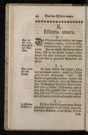 II. Essentia amara.