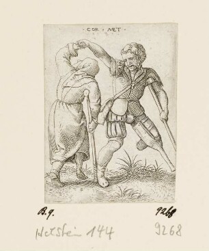 Tanzendes Paar, Mann mit Holzbein, Blatt 7 der Folge "Tanzende Bettler"