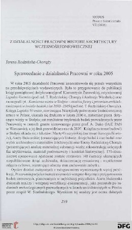 7: Sprawozdanie z działalności Pracowni w roku 2005