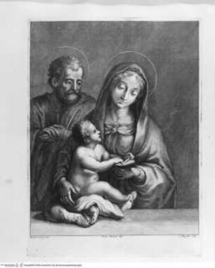 Raccolta de' quadri ... posseduti da S.A.R. Pietro Leopoldo, Florenz 1778, Tafel 110: Die Heilige Familie
