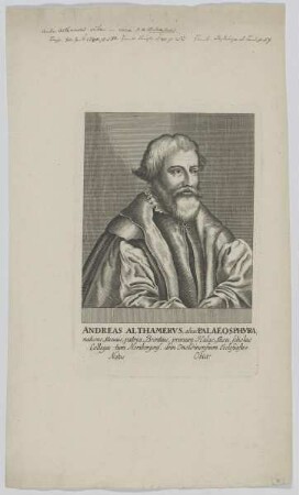 Bildnis des Andreas Althamervs