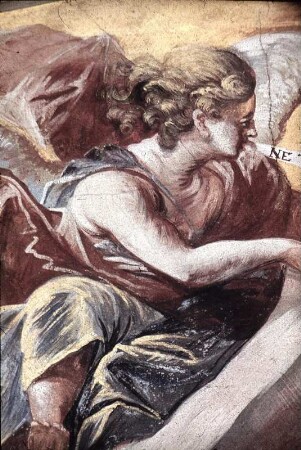 Paulus erhält im Seesturm die Nachricht des Engels Gottes, daß sie gerettet werden