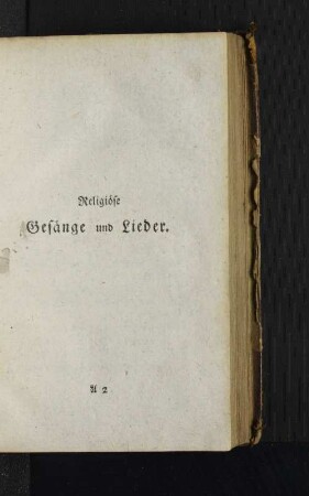 Religiöse Gesänge und Lieder.
