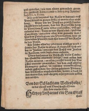 Von der Schlacht am Welfesholtze/ in der Graff und Herrschafft Mansfelt/ das vierde Cap.