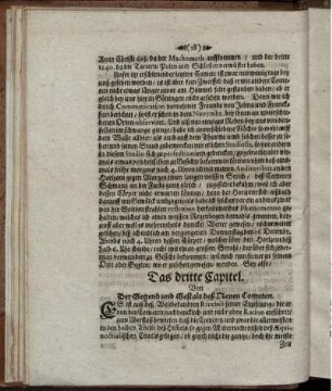 Das dritte Capitel. Von Der Gegend und Gestalt deß Neuen Cometen