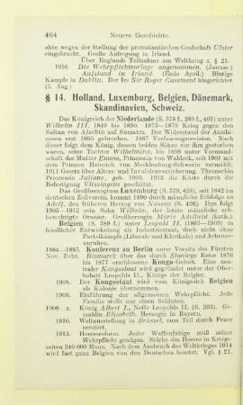 14. Holland, Luxemburg, Belgien, Dänemark, Skandinavien, Schweiz