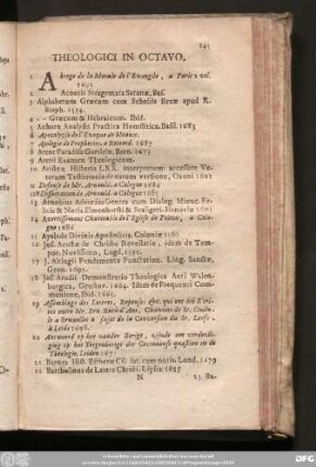 Theologici In Octavo.