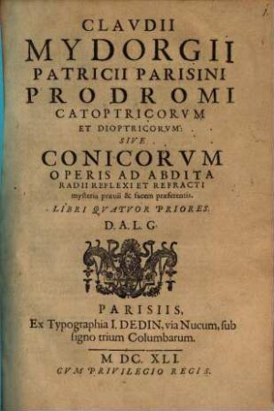 Prodromi catoptricorum ...