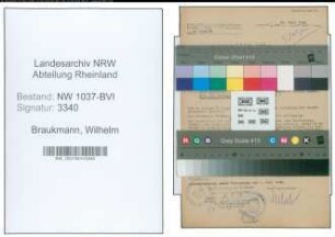 Entnazifizierung Wilhelm Braukmann , geb. 03.07.1892 (Metzger)