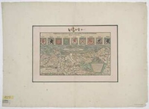Karte von dem Herzogtum Pommern, 1:120 000, Kupferstich, um 1564