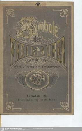 Allgemeine Symbole der Freimaurer : sechszehn Odenüber Lehre und Zweck der Freimaurerei