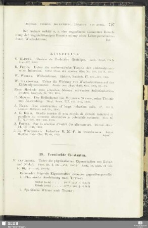 39. Vermischte Constanten
