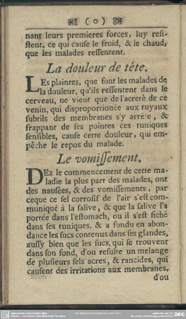 La douleur de téte