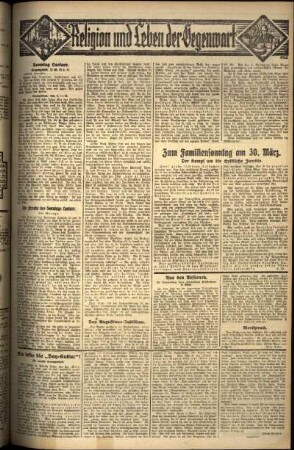 Vierte Ausgabe vom Sonntag, den 30. März 1930.