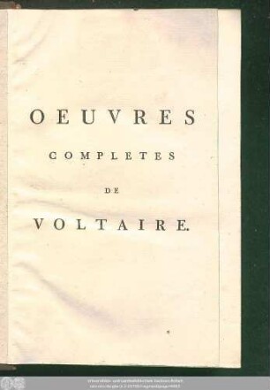T. 19 = T. 4: Oeuvres Completes De Voltaire