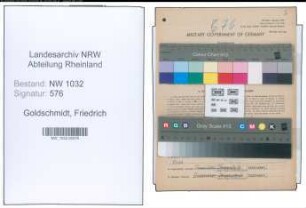 Entnazifizierung Friedrich Goldschmidt , geb. 22.05.1901 (Justizoberinspektor)
