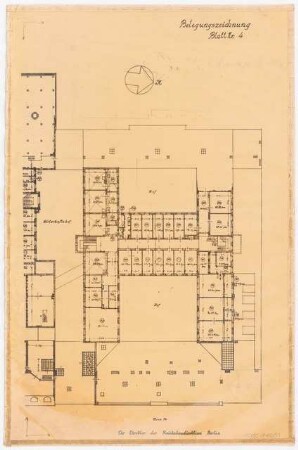 Auswärtiges Amt, Berlin-Mitte: Grundriss 3. Obergeschoss (Belegungszeichnung)