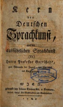 Kern der deutschen Sprachkunst