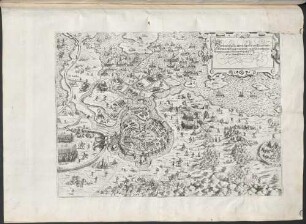 Ware Contrafactur bayder Leger zu Wasser und Landt vor Harlem des Hertzog vonn Alba, unnd Prinntzen von Oranien, wieso zu diser zeit belegert ist, adi 10 Junny anno 1573
