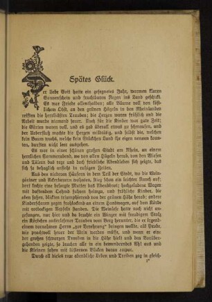 Spätes Glück.