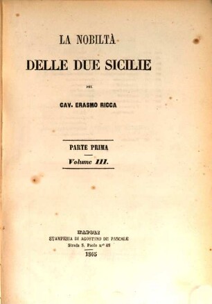 La Nobilità del regno delle due Sicilie, I,3