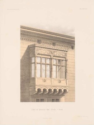 Haus des Herrn Nitsche, Berlin: Perspektivische Ansicht Erker (aus: Architektonisches Skizzenbuch, H. 14, 1854)